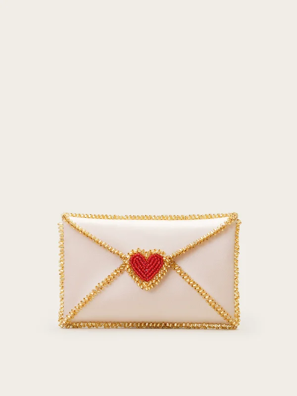 Geometric - Patterned PVC Evening Bag in Multicolor for Trendy Nights OutLove Letter Clutch