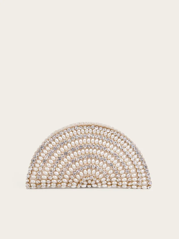 Pearl - Embellished Clutch in Cream for Bridal ShowersNuit Etoile Clutch