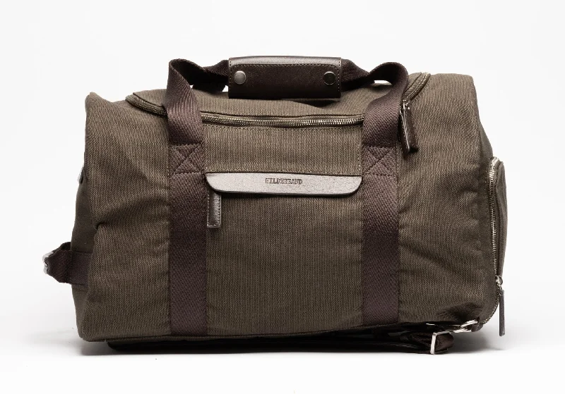 Duffel Bag with Compression Straps in Tan to Maximize Packing SpaceFamily Duffel combined Back Pack, Olive Green