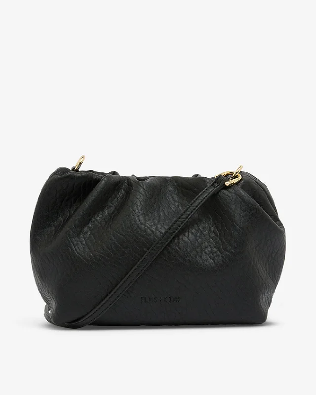 Quilted Leather Evening Bag in Gray for Sophisticated EventsMonty Bag - Black