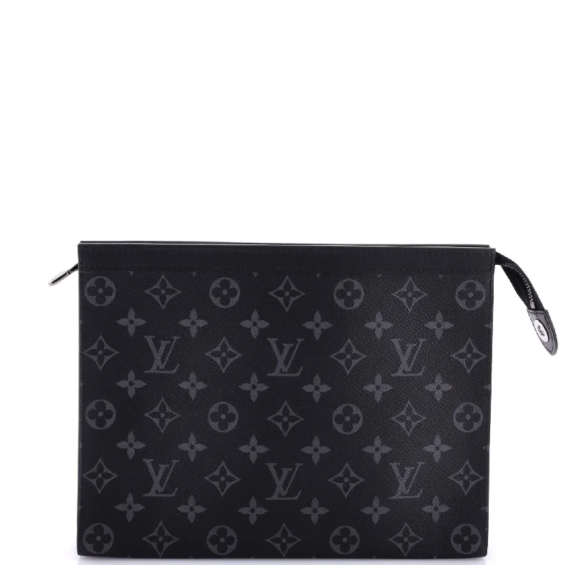 Mirrored Clutch in Silver for Futuristic - Themed GatheringsPochette Voyage Monogram Eclipse Canvas MM