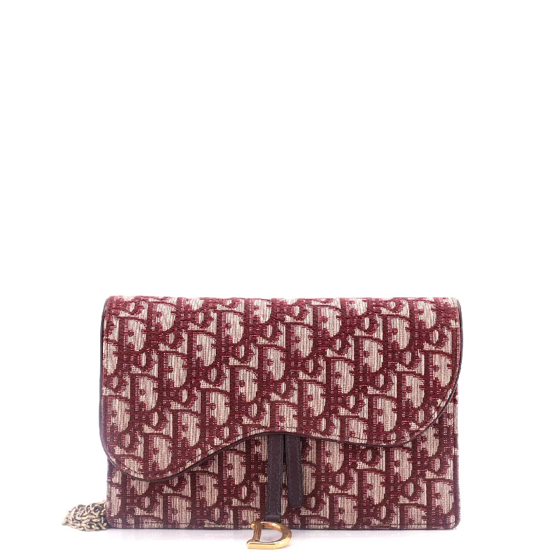 Women's Lizard - Print Clutch in Brown for a Chic LookSaddle Chain Clutch Oblique Canvas