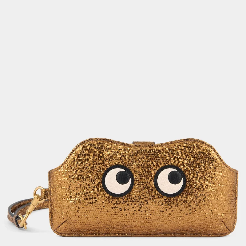 Large Sequin Clutch in Gold for Red - Carpet EventsEyes Glasses Pouch