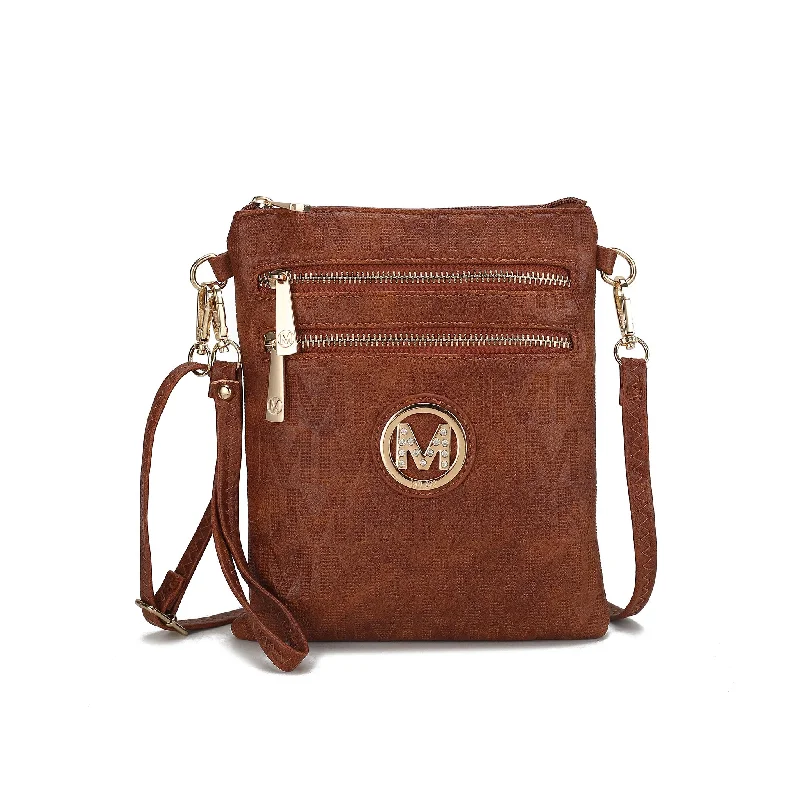 Leather - Trimmed Denim Crossbody Bag in Blue for a Vintage - Inspired LookAndrea Signature Crossbody Bag